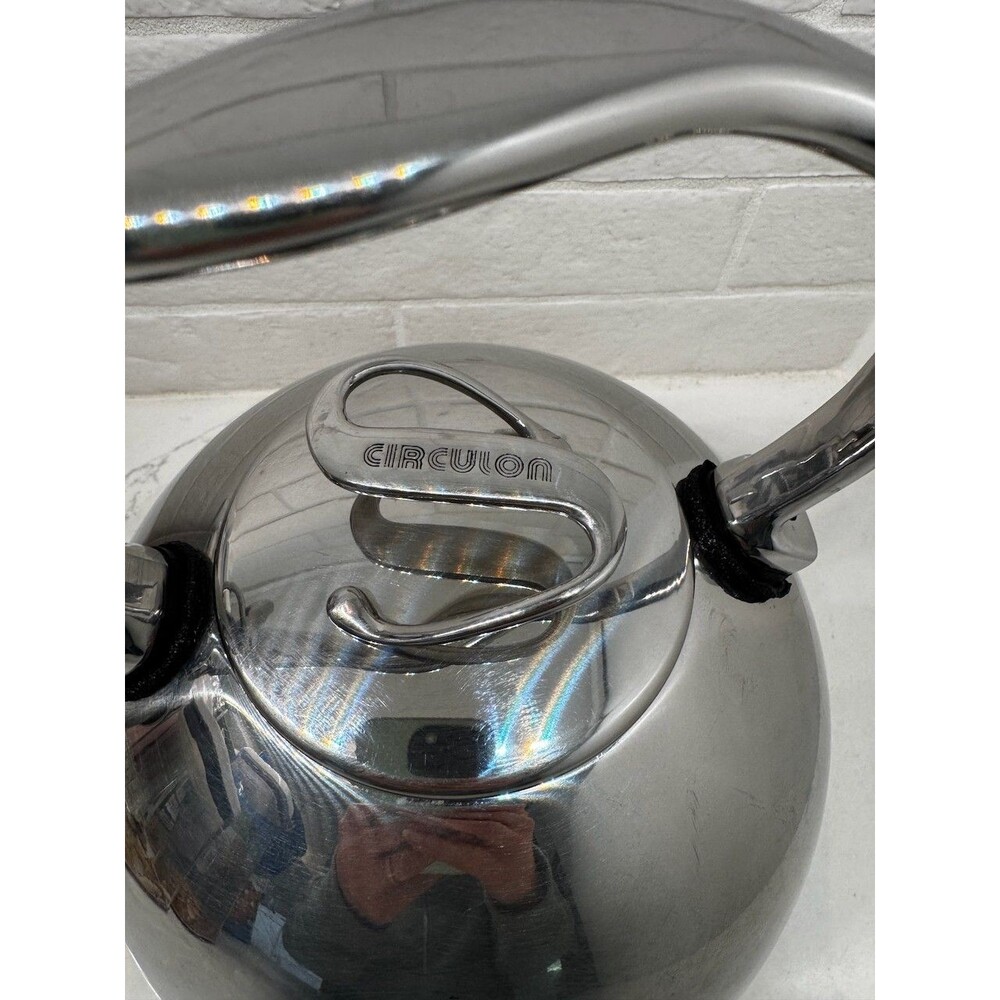 Circulon Style Whistling Tea Kettle 2.3-qt. Stainless Steel  Flip Up Spout - Picture 4 of 14